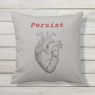 Persist ~ Heart Outdoor Cushion