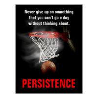 Persistence Basketball Inspirational Motivational