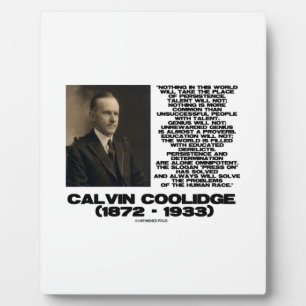 Persistence Determination Omnipotent Coolidge Plaque