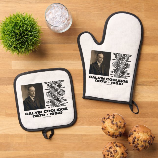 Persistence Determination Omnipotent Coolidge Qte Oven Mitt & Pot Holder Set (Top Down)