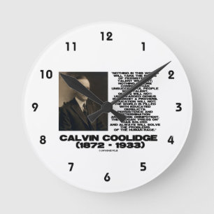 Persistence Determination Omnipotent Coolidge Round Clock