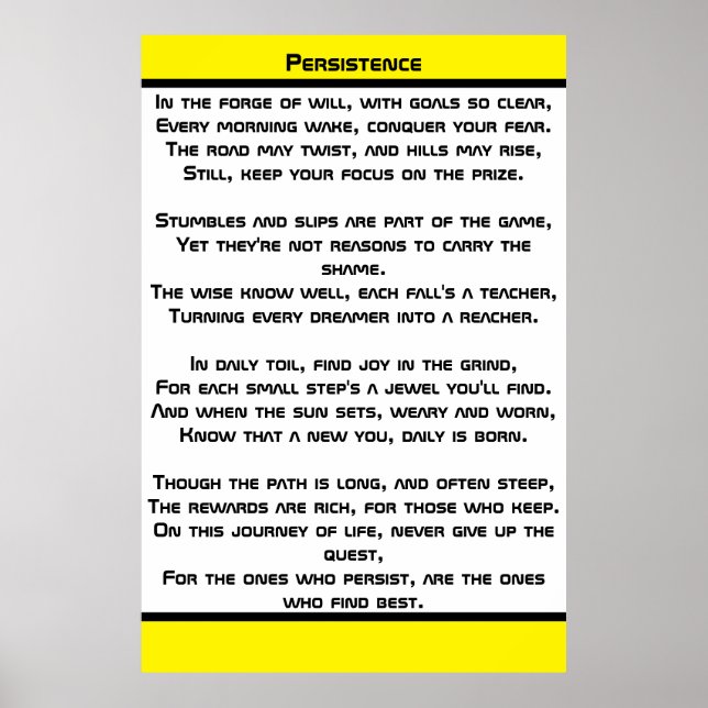 Persistence Poster (Front)