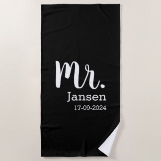 Persistent wedding gift for men beach towel