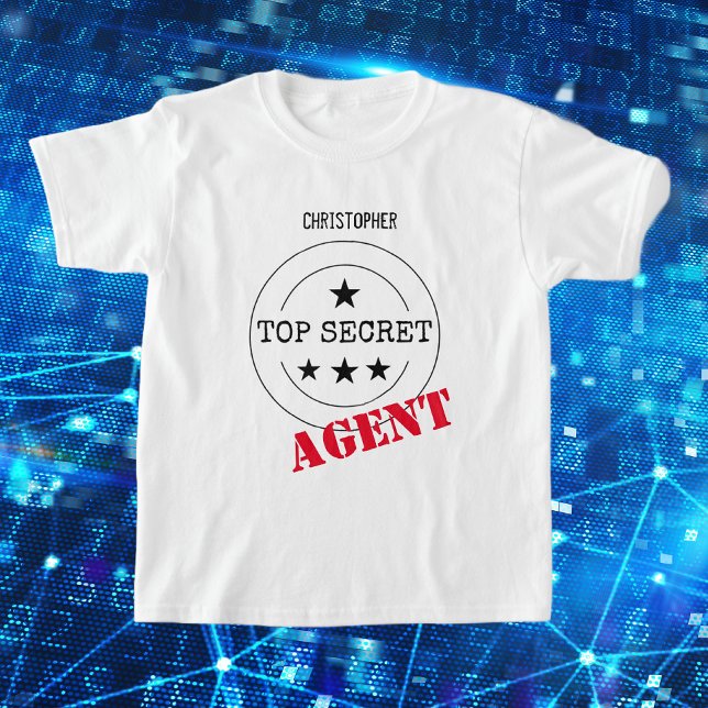 Persojnalised Secret Agent T-Shirt (Creator Uploaded)