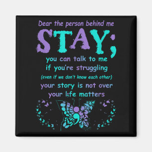 Person Behind Suicide Prevention Depression Awaren Magnet