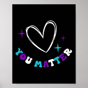 Person Behind Suicide Prevention Depression Awaren Poster