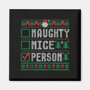 Person Family Name Xmas Naughty Nice Person Christ Magnet