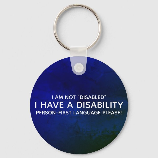 Person First Disability Key Ring (Front)