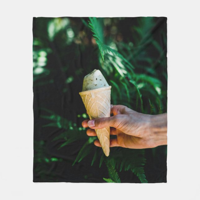 Person holding ice cream fleece blanket (Front)