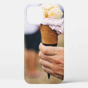Person holding ice cream on cone iPhone 12 case