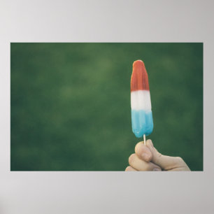 Person holding ice pop poster