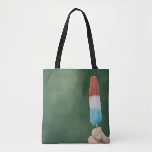 Person holding ice pop tote bag
