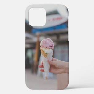 Person holding strawberry ice cream iPhone 12 case