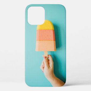Person holding yellow and brown ice cream cone iPhone 12 case