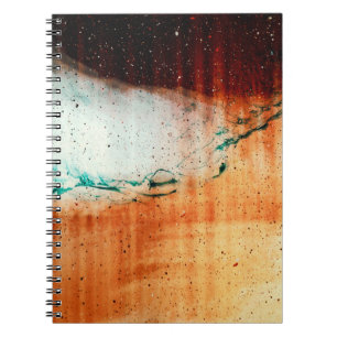 PERSON IN BLACK FLIP FLOPS STANDING ON BROWN SAND NOTEBOOK