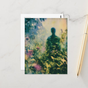 Person In the Garden Abstract Postcard
