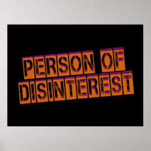 Person of Disinterest Poster