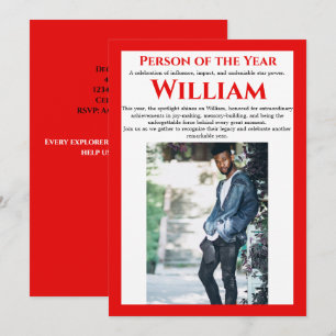 Person Of The Year Birthday Invitation