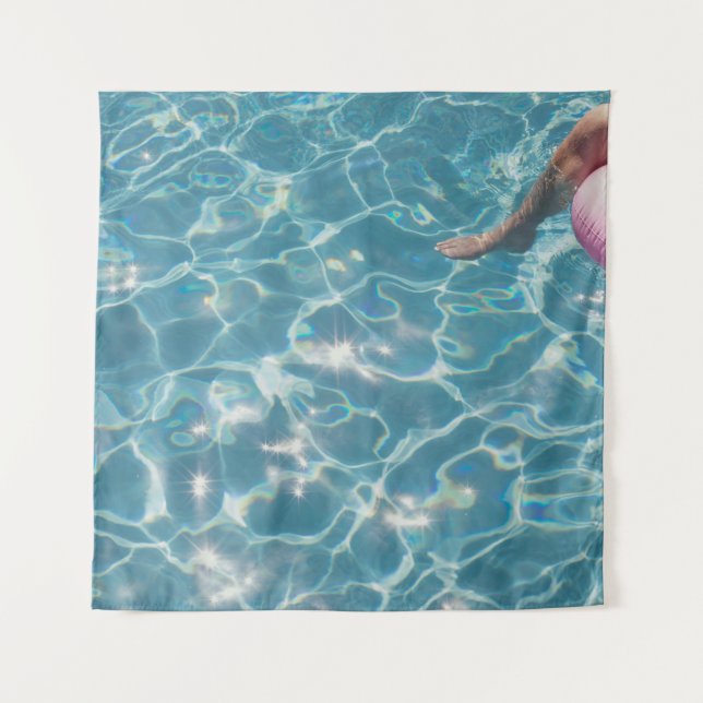 Person on swimming pool tapestry (Front)