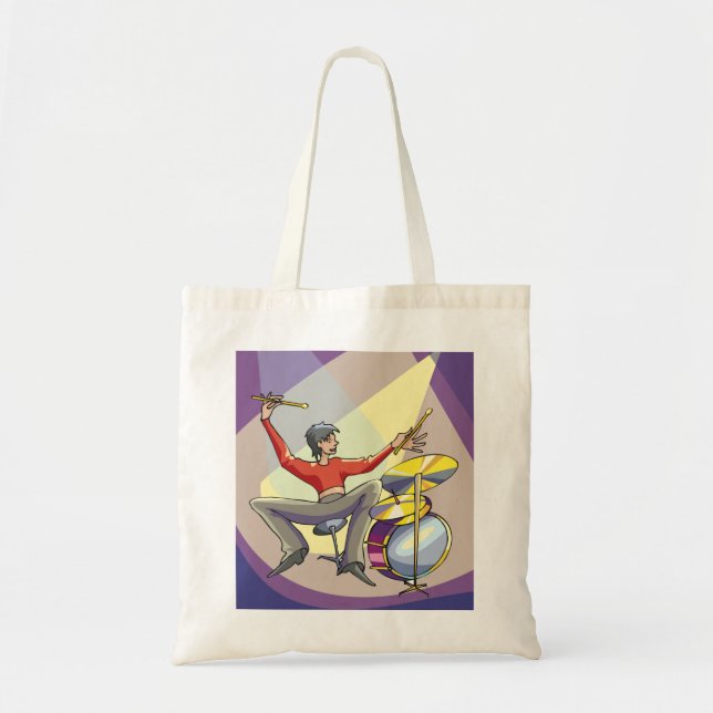 Person Playing The Drums Tote Bag (Front)