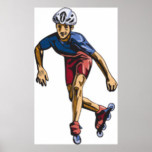 Person Rollerblading Poster