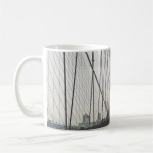 PERSON RUNNING ON BRIDGE COFFEE MUG