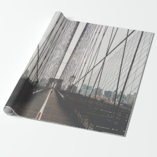 PERSON RUNNING ON BRIDGE WRAPPING PAPER