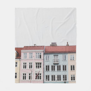 PERSON TAKING PICTURE OF STRUCTURES FLEECE BLANKET