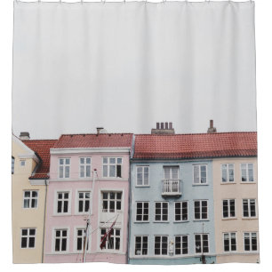 PERSON TAKING PICTURE OF STRUCTURES SHOWER CURTAIN