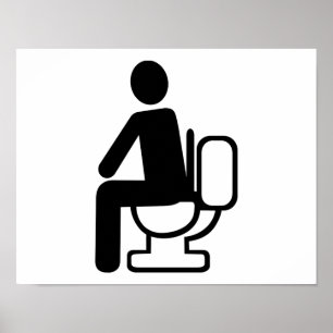 Person toilet poster
