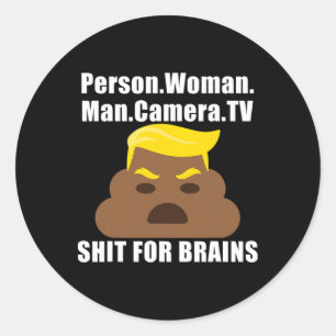 Person Woman Man Camera Tv 1 Classic Round Sticker