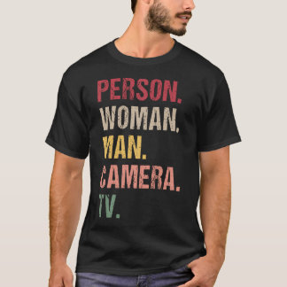 Person Woman Man Camera Tv. T-Shirt