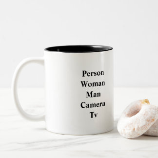 Person woman man camera tv Trump quotes funny mug