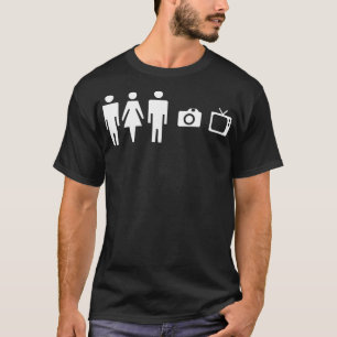 Person Women Man Camera TV Cognitive Test T-Shirt