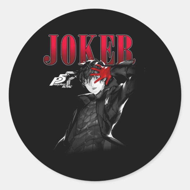 Persona 5 Joker Neutral Classic Round Sticker (Front)