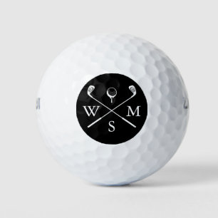 Personaized Simple Elegant Monogram Initials Golf Balls