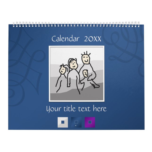 Personal 13 Photos and Custom Text 20XX Calendar (Cover)