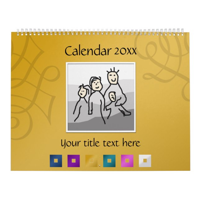 Personal 13 Photos and Custom Text 20XX Calendar (Cover)