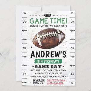 Personal American football Birthday Invitation