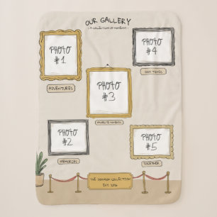 Personal Art Gallery Custom Photo Sherpa Blanket