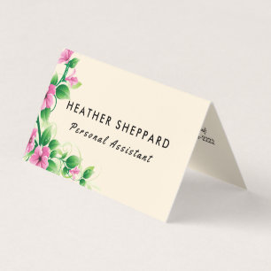 Personal Assistant Fold Business Cards Heath Aid