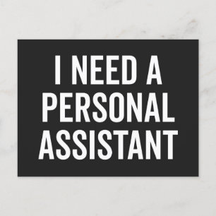 Personal Assistant Funny Quote Postcard