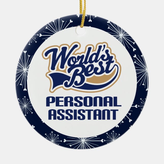 Personal Assistant Gift Christmas Keepsake Ceramic Ornament (Front)