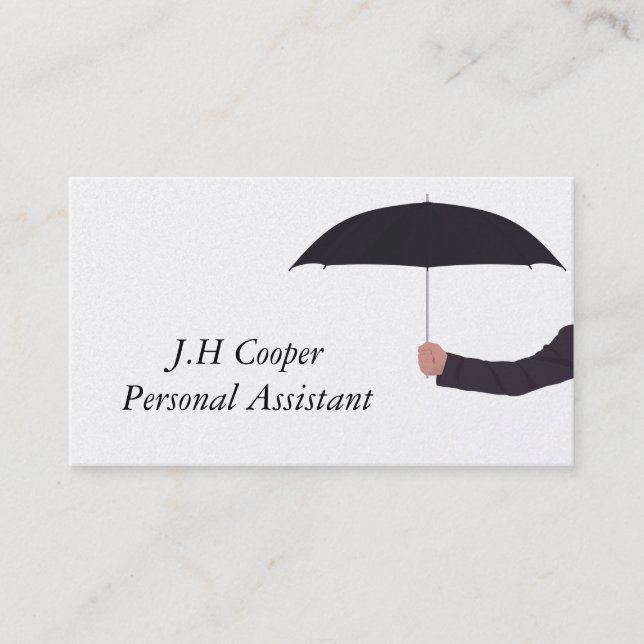 Personal Assistant Umbrella Business Card (Front)