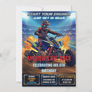 Personal ATV Birthday Party Invitation 