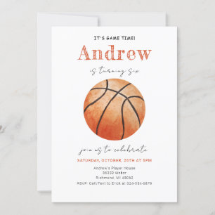 Personal Basketball Birthday Invitation with photo