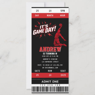 Personal Basketball Hoop Dreams Birthday Ticket Invitation