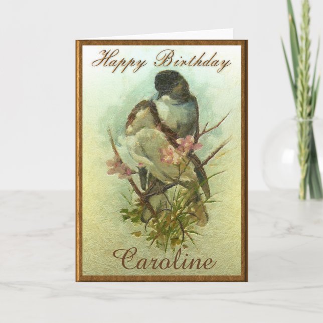Personal Birds Birthday Card (Front)