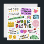 Personal Birthday Card Work Bestie Card<br><div class="desc">The "Personal Birthday Card for Work Bestie" is a special and customised card designed exclusively for your colleague or friend at work who has become much more than just a co-worker. This card is tailored to celebrate your unique work friendship and the connection you share. The card's design and message...</div>