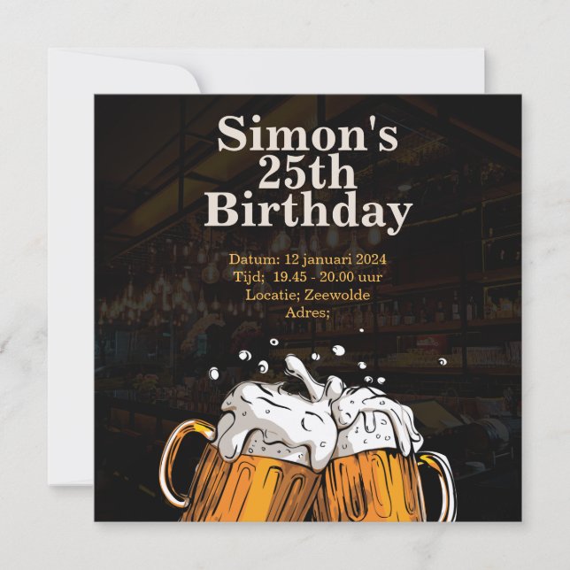 Personal Birthday invitation better (Front)